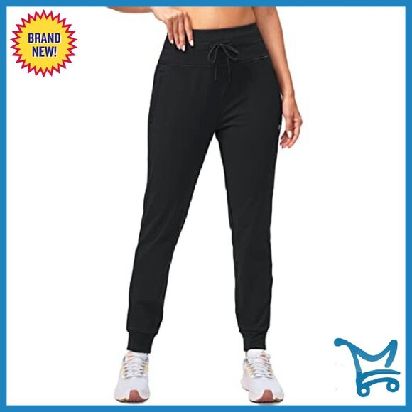 Fleece Lined High Waist Joggers Thermal Sweatpants Water Resistant Running - Picture 3 of 8